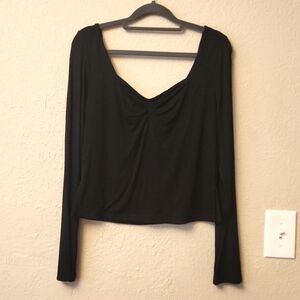 New Black Long Sleeve Top